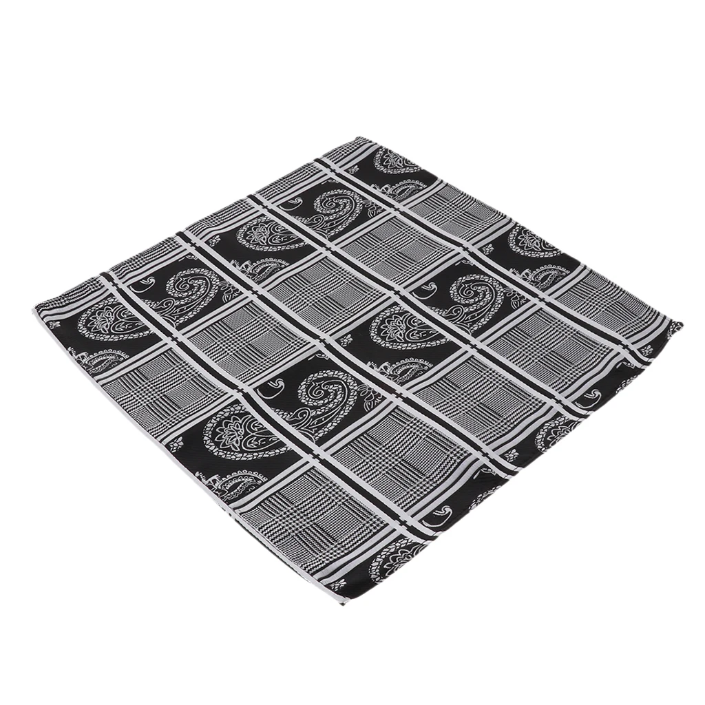 Cotton Plaid Men Handkerchief Square Decorative Suits Grid Hanky 25x25cm Perfect gift for gentlemen, grandfathers, fathers, dads