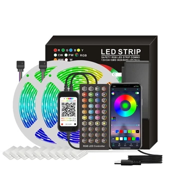 

5050 SMD Color Changing APP Controller with Remote, Music Sync RGB LED Strip 35ED