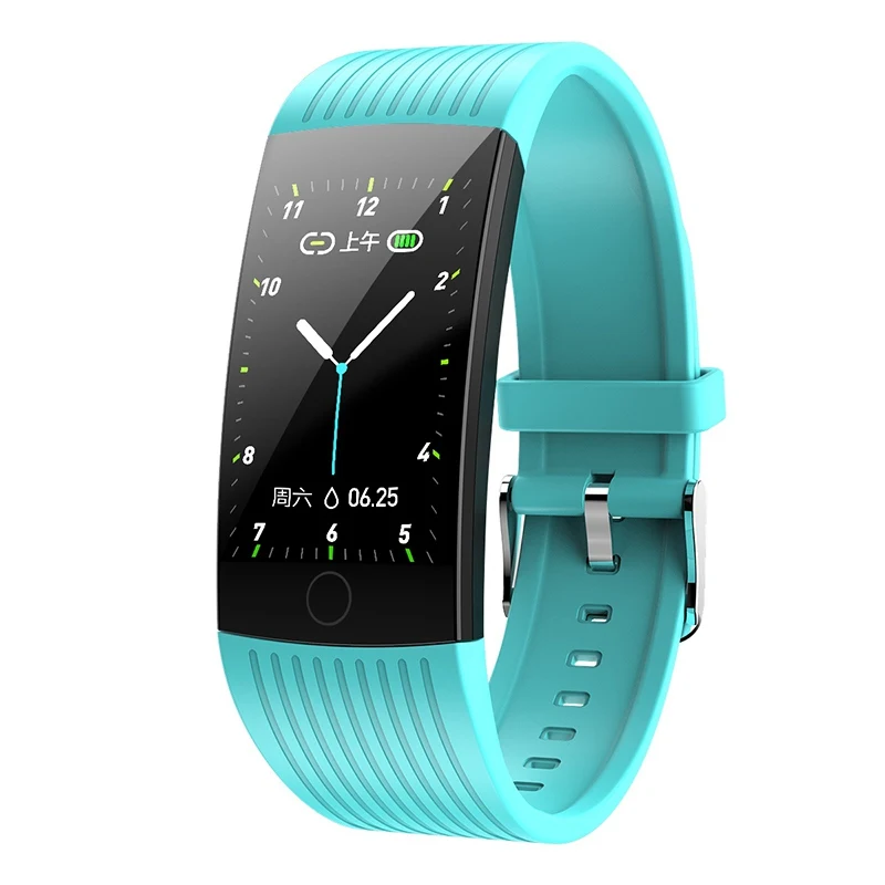 Фитнес-трекер для контроля артериального давления, водонепроницаемый сенсорный экран, ультра-тонкие Смарт-часы, браслет для iOS Android, новинка - Цвет: Фиолетовый