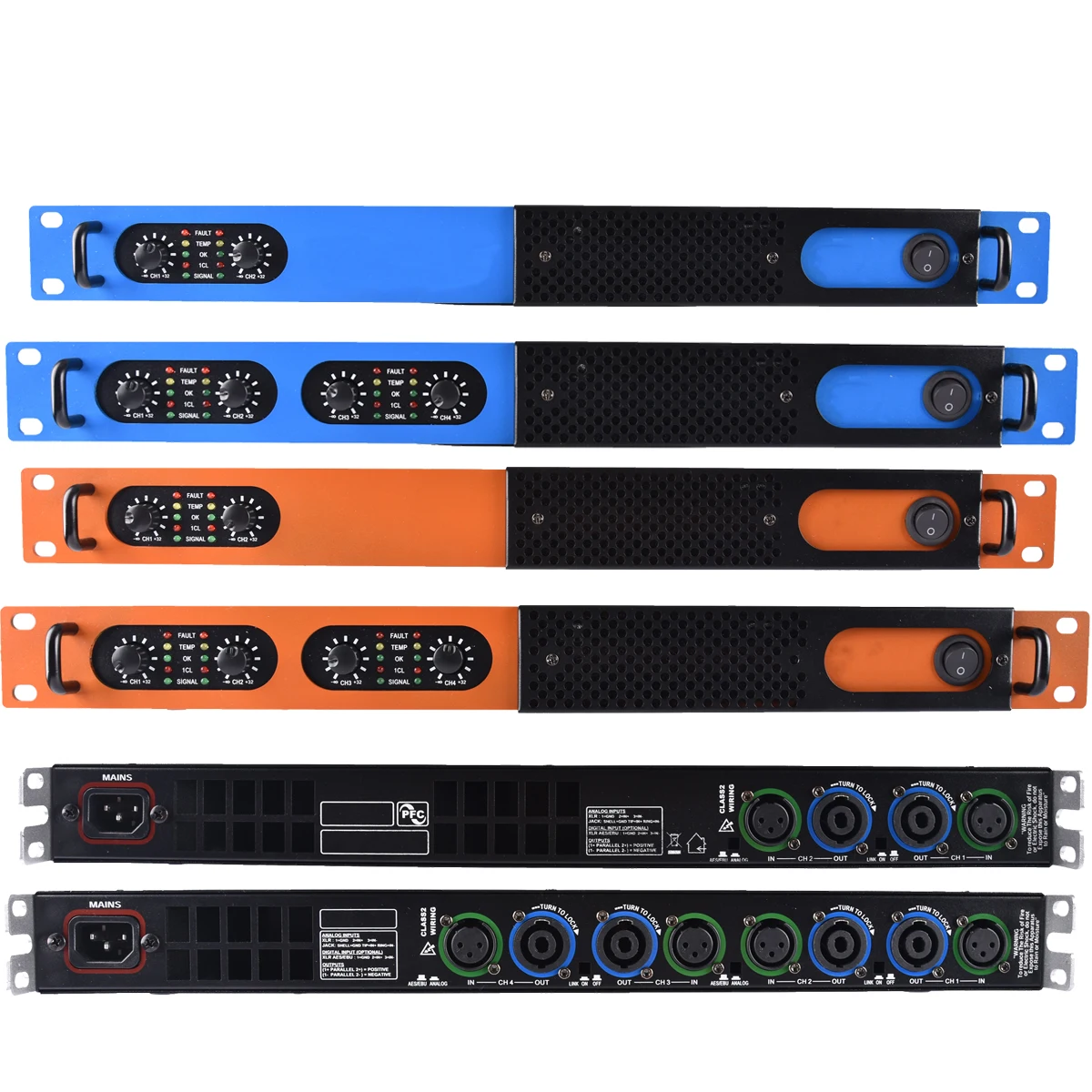 4 Channel 6400 Watts D Class Digital Power Amplifier 1U 19 For Stage Performance Home Studio Karaoke AMP