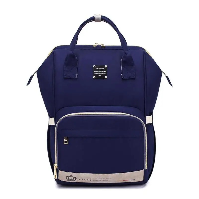 LEQUEEN рюкзак для подгузников, сумка для мам, Большая вместительная сумка для мам и детей, многофункциональные водонепроницаемые уличные дорожные сумки для подгузников для ухода за ребенком - Цвет: Blue 04
