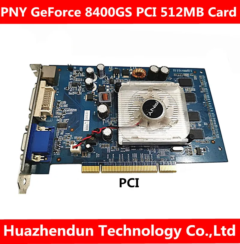 PNY GeForce 8400GS двойной дисплей реальная память 512 МБ PCI интерфейсная карта ТВ DVI VGA 1 шт.