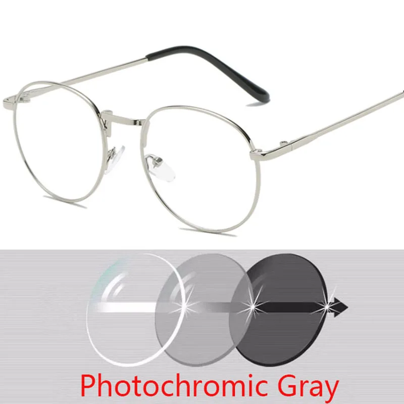 Retro Retro Reading Glasses Frame Men and Women Brand Designer Round Glasses Optical Glasses Frame Trend Metal Glasses +50 +100 5