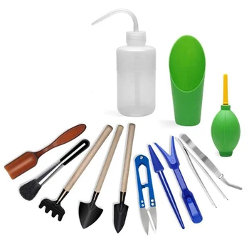 

13Pcs/Set Succulent Transplanting Mini Garden Planting Bucket Shovel Hand Tools Bonsai Set Kit Garden Watering Tool Kit