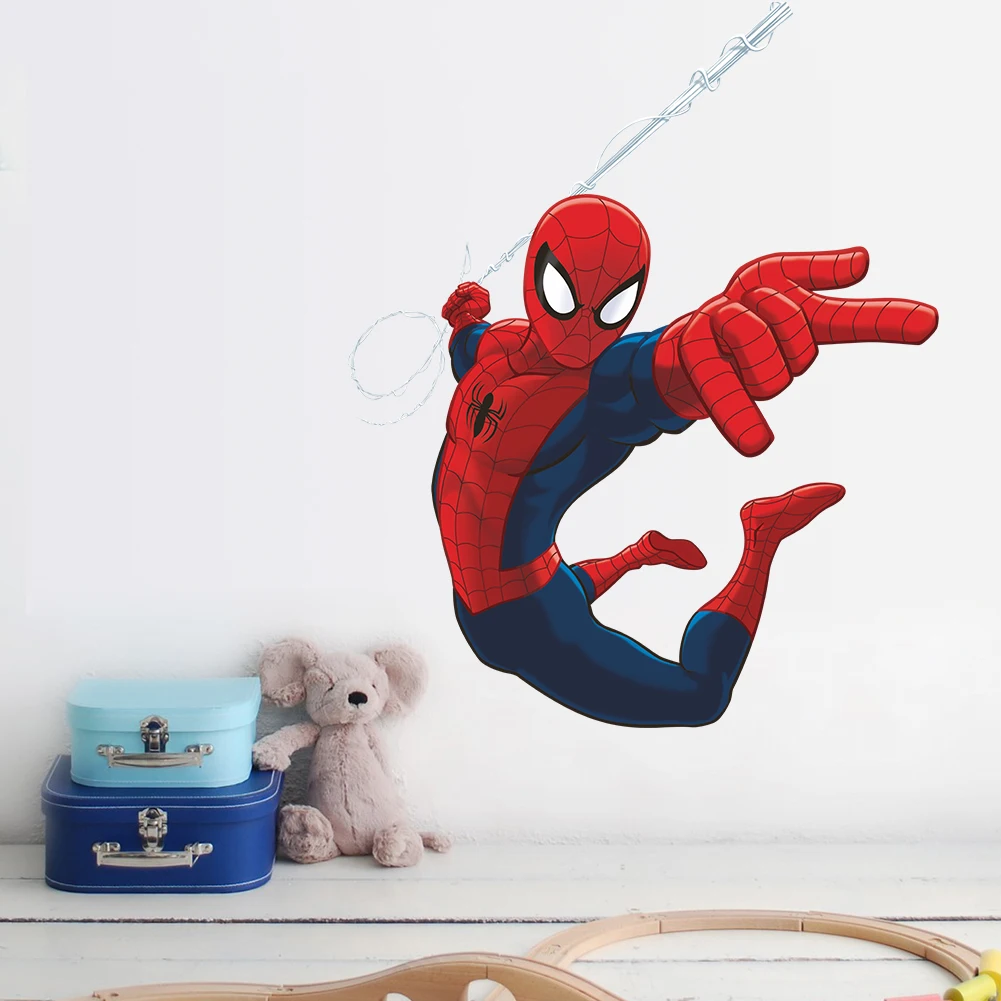 Kreative Super Hero Spiderman Wand Aufkleber Für Kinder Zimmer Schlafzimmer Home Dekoration Diy Avenger Film Wandbild Kunst 3d Jungen Wand aufkleber