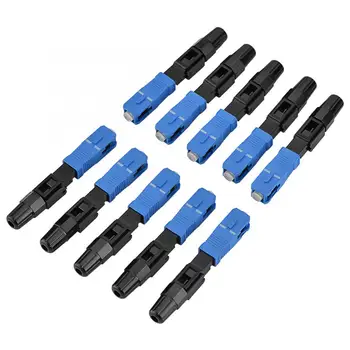 

10pcs/lot SC/UPC Optic Fiber Quick Connector Fast Adapter Single Mode for FTTH/ODF Micro USB Computer Cables