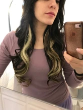 Extensiones de Cabello sintético de 24 pulgadas, 50 gramos, 100 gramos, Color degradado, marrón, gris, Rubio, cadena, Halo