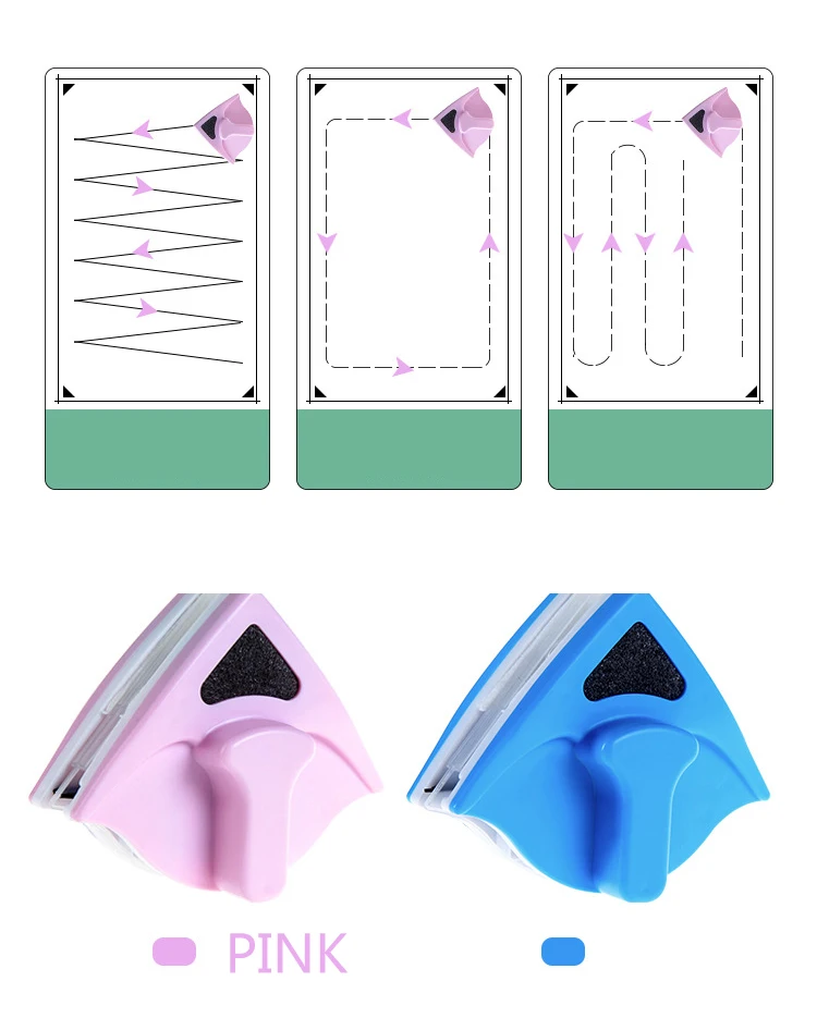 Двухсторонняя Магнитная оконная щетка для чистки стекла для мытья окон ванной комнаты кухни бытовые чистящие инструменты 5-26 мм