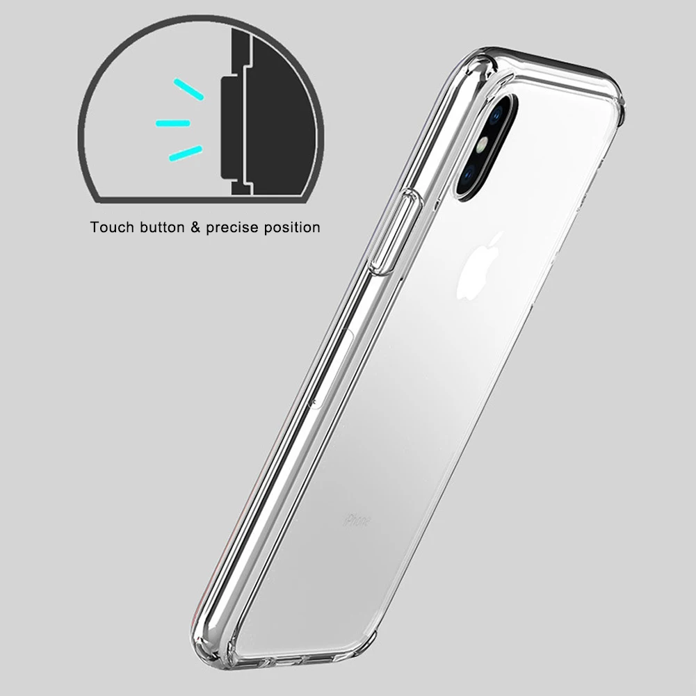 Прозрачный чехол для телефона iPhone 6 6S 7 8 X Xs Max силиконовый мягкий накладка