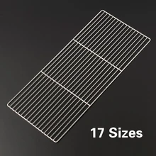 Non-stick Barbecue Grill Wire Mesh Stainless Steel Barbecue Net Square BBQ Rack Grate Grid For Camping Picnic Accessories