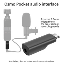 3.5mm מיקרופון מתאם עבור DJI אוסמו כיס אודיו ממשק מיקרופון מתאם עבור אוסמו כיס אבזרים