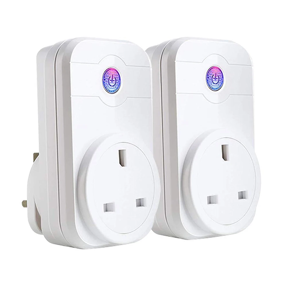 2 Pack Wi-Fi Смарт-разъем приложение Дистанционное управление разъем Великобритании Поддержка синхронизации энергосберегающая розетка умный дом устройства D20 - Цвет: 2 Pack