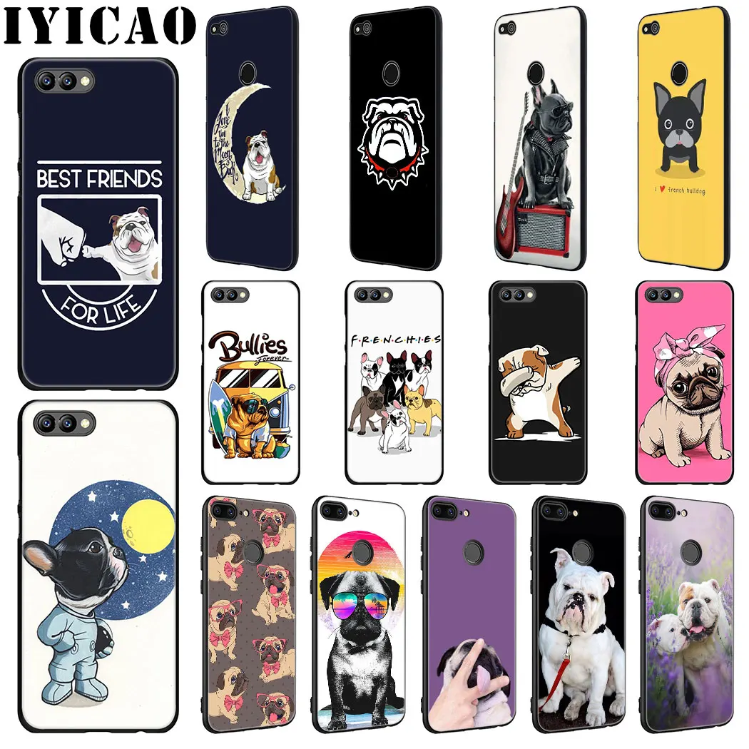 Мягкий силиконовый чехол IYICAO Bulldogs для huawei Honor view 20 9X Pro 10 9 8 Lite 8X 8C 7X 7C Note |