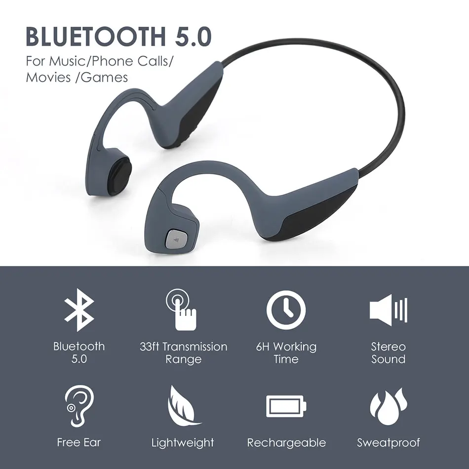 

2020 Newest Bone Conduction Bluetooth 5.0 Headset Z10 Wireless Earphone Outdoor Sport Headset with Microphone Handsfree Headsets