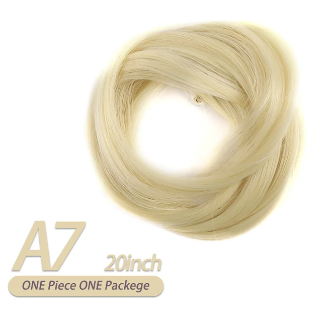 AIYEE Hair Extensions Pure RainBow Hairpiece Clip In Hair Piece Synthetic Long Straight Ombre Pink Red Rainbow Hair Piece A7