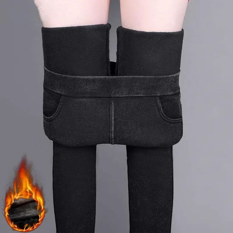 Осень Зима Плюс вельветовые брюки женские теплые утолщенные с высокой талией узкие брюки повседневные размера плюс 3XL брюки женские Pantalon Femme Q1853