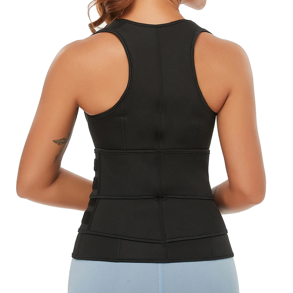 Women Waist Trainer Corset Vest Body Shaper Weight Loss Sweat Sauna Suit Compression Vest Workout Tank Tops Slimming Shapewear tummy control shapewear