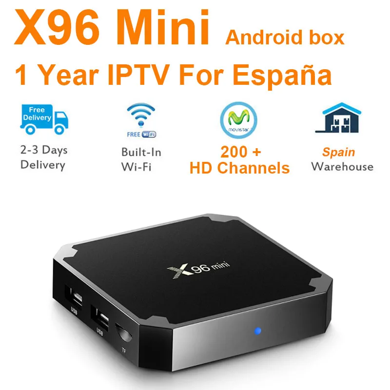 

X96 Mini Spanish IPTV Subscription for Spain German Arabic Franch Sweden French Portugal Smart TV Android box IPTV M3U X96 Mini