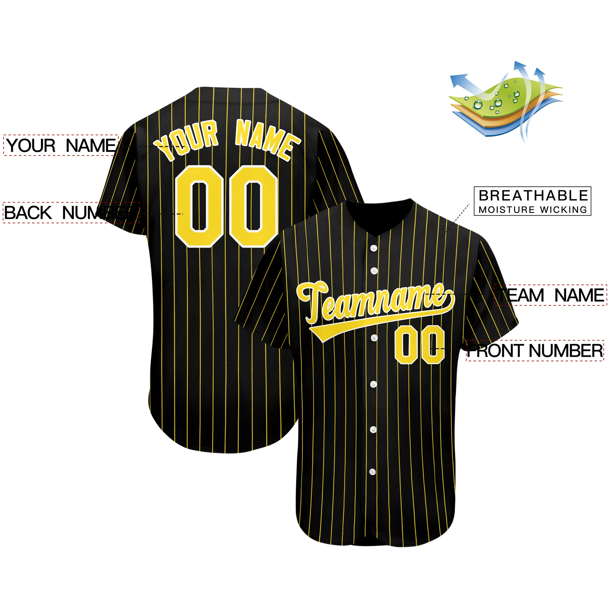 Men/Youth Striped Baseball Jersey With Print Your Own Name Number Outdoor Competition Training Street Fan Sports Shirts