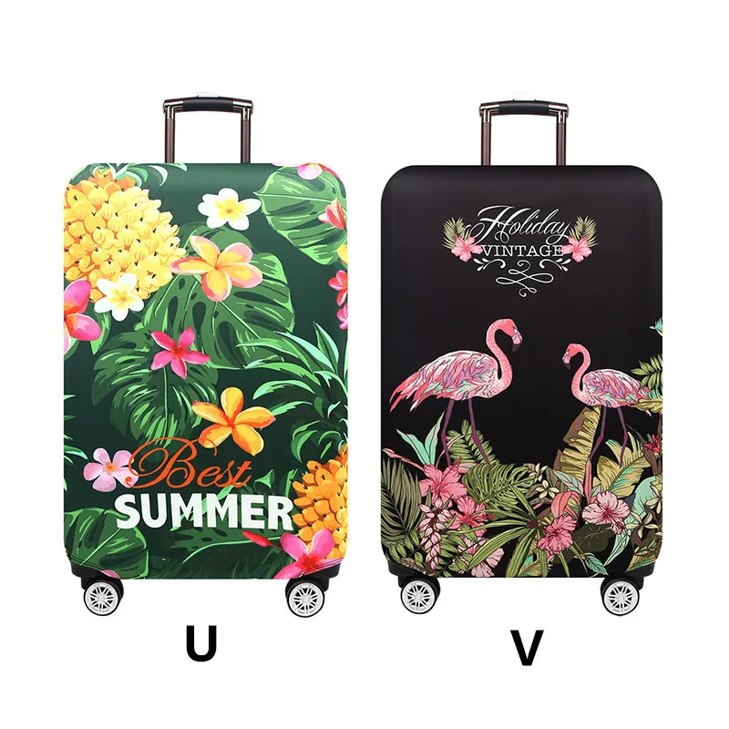 JULY'S SONG Thicken Suitcase Cover For 18-32Inch Suitcase Luggage Protective Cover Travel Trolley Elastic Luggage Cover