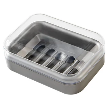 

Soap Box Dish Toilet Tools Waterproof Holder Bathroom Accessories Storage Household With Lid Plastic Tray Drain Hole
