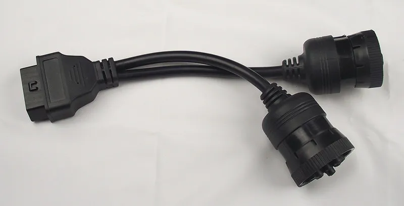 

Freeshipping!diagnostic-tool OBD2 Interface truck Y-cable OBD2 16Pin Female to Female 6pin SAE J1939 and SAE J1708 9pin Female