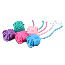 100 шт, силиконовый ситечко для заварки чая в форме розы, креативный травяной фильтр для чая, для утечки, WB1334