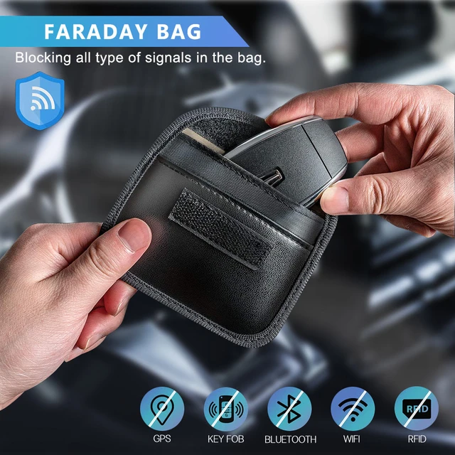 RFID Signal Blockieren Tasche Auto Fob Signal schloss Blocker Mini PU Fall  Brieftasche Für Keyless Auto Schlüssel Strahlung Schutz Zelle telefon -  AliExpress