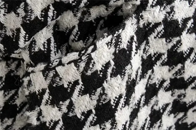 Женский Осенний модный пушистый жакет ZA, черно-белый винтажный твидовый уличная одежда с v-образным вырезом, куртки chaqueta mujer