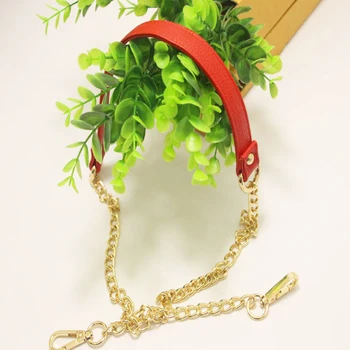 

120cm PU Metal Chain For Shoulder Bags Handbag Buckle Handle DIY Belt For Bag Strap Accessories Hardware Iron Chain