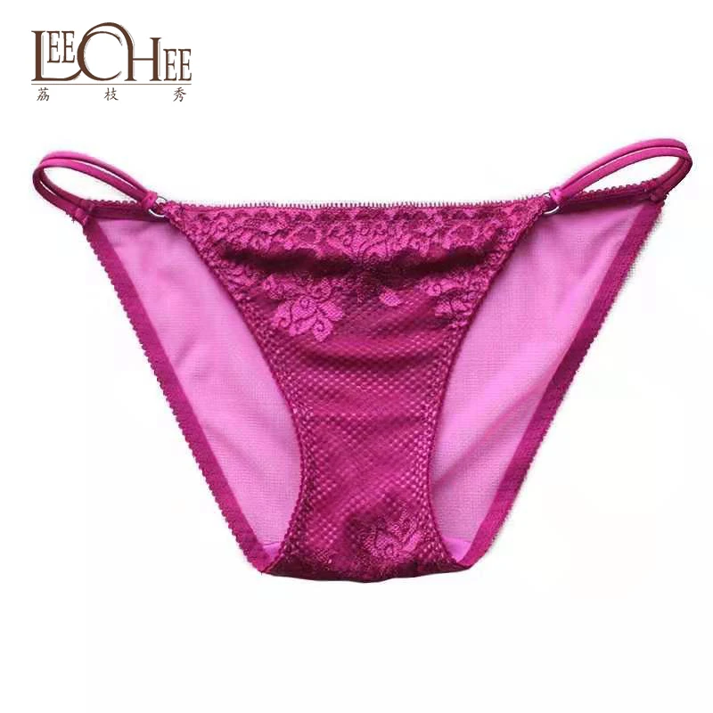 Leechee AP9014 женское нижнее белье бесследные сексуальные кружевные женские трусики дышащий светильник с низкой талией хлопковые трусы - Цвет: Purple