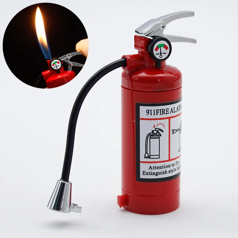 Unusual Fire Extinguisher Cigarette Lighters Gas Lighter Smoking Accessories Gadgets for Men Outdoor Waterproof Camping Lighter