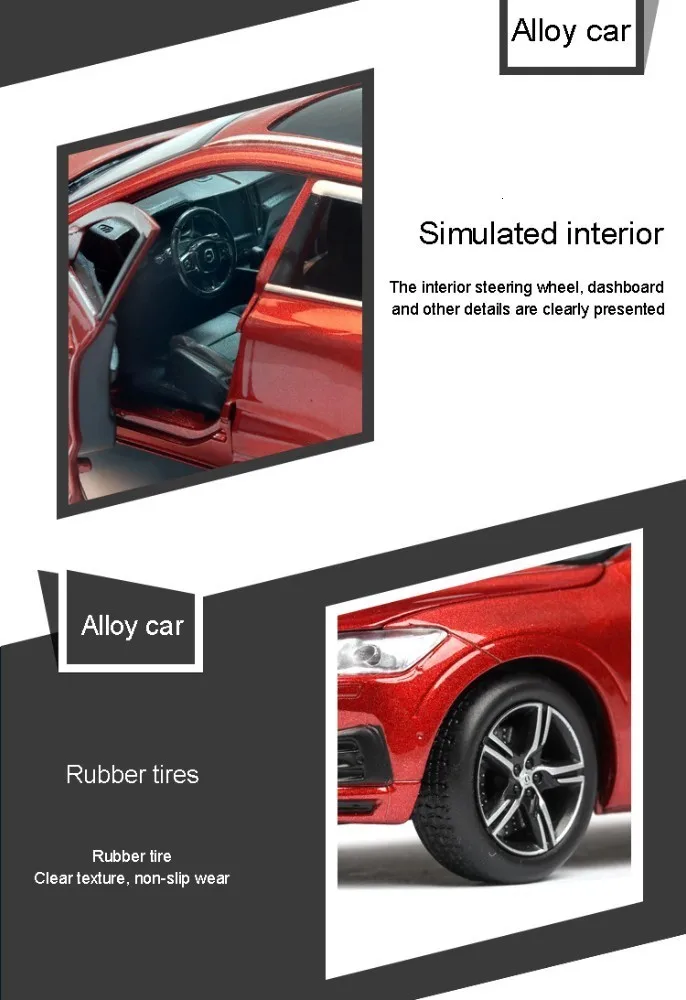 1/32 XC60 литые под давлением Легкосплавные Автомобили модель внедорожника Моделирование игрушки металлический корпус внедорожник с музыкальным звуком светильник для мальчика на день рождения
