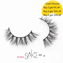 Natural 3D Mink Lashes False Eyelashes Wispy Cross Fluffy Mink Lashes Extension Tools Makeup Handmade Mink Eyelashes Beauty A04