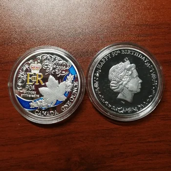 

90th Birthday Anniversaire Silver Gold Plated Coin Canada New gift