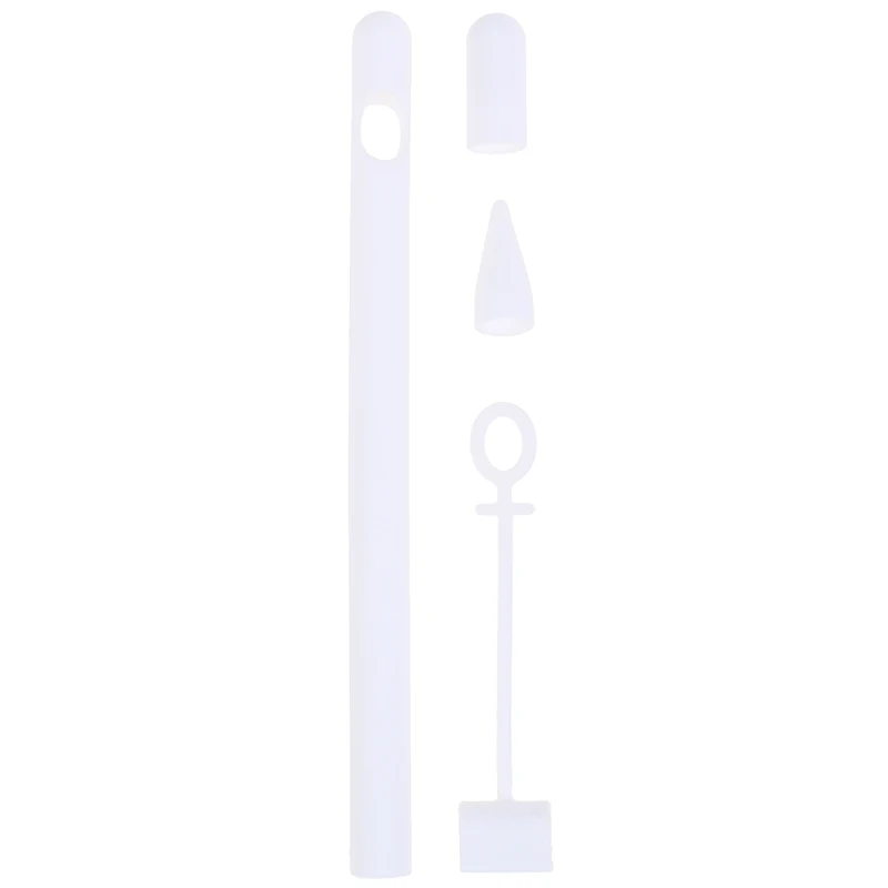 Белый Мягкий силиконовый чехол для карандашей, совместимый с iPad Tablet Touch Pen - Цвета: Белый