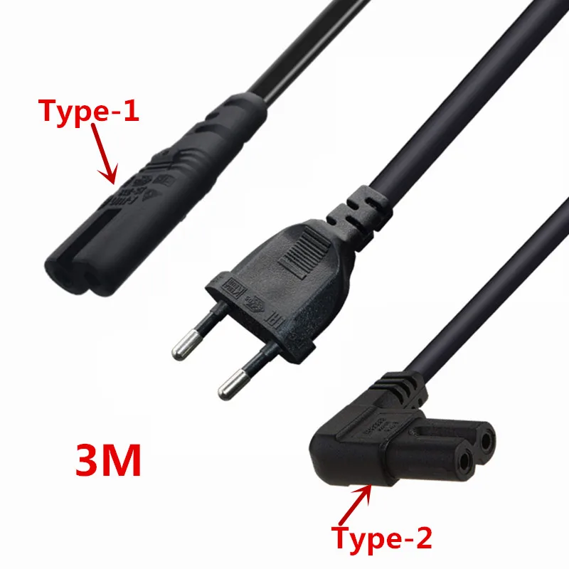 Кабель питания от ЕС до IEC 320C C7 AC Schuko CEE7/16 Firgure 8 кабель для samsung Philips Sony LED TV|Сетевые