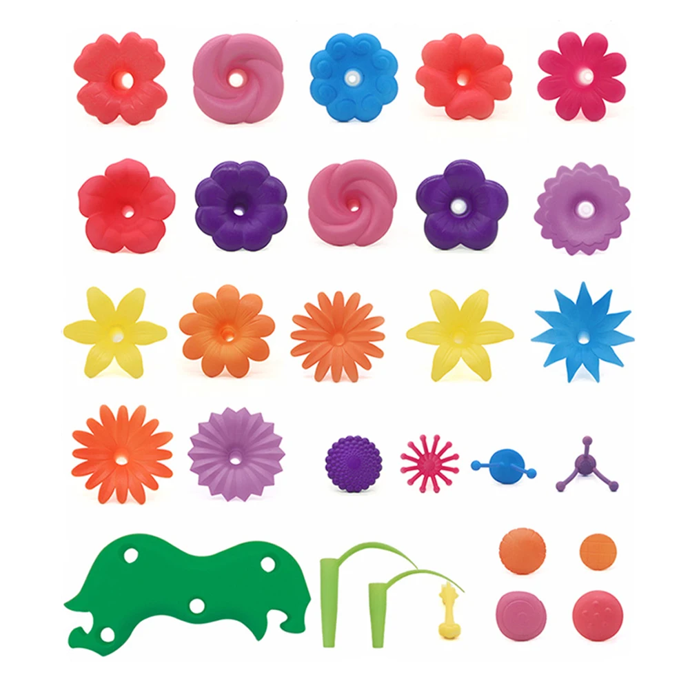 46 шт. игровой набор букет развивающий сад для детей растущее здание DIY цветочная композиция красочные сборные игрушки Дети Ремесло