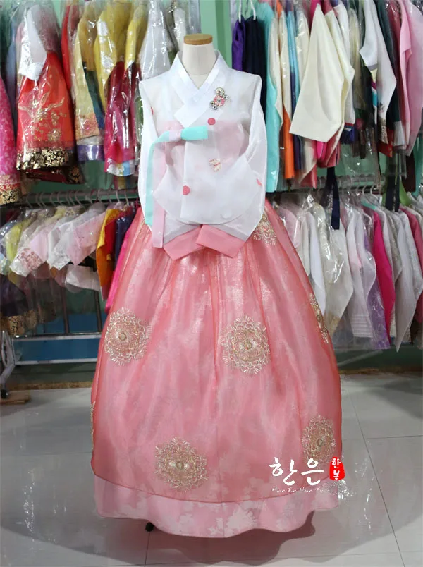 Южная Корея импортная высококачественная ткань ханбок/Жених невесты свадьба ханбок/пара ханбок