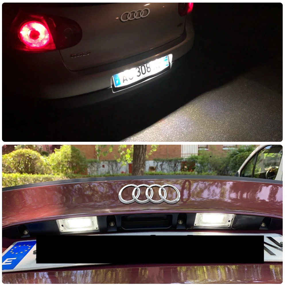Новая одежда для маленькой девочки 2 шт светодиодный номерной знак для Audi номерной знак светильник лампа для Audi A3/S3 S4 A4 B6 B7 RS4 A6 C6 RS6 A8 S8 Q7
