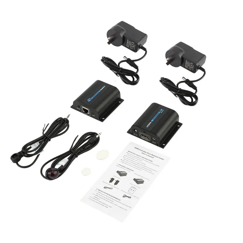 

1080P HD 3D IR HDMI Extender Adapter HDMI Sender Receiver With Single LAN RJ45 CAT5e CAT6 7 60M Cable For TV For PS3/4