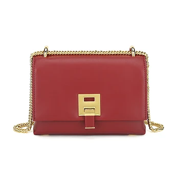 

Discount new 2020 Fashion Chain Bag For Women Small Red Leather Luxury Brand Female Party Designer Shoulder Messenger Bag