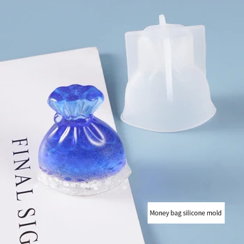 

Crystal Epoxy Resin Mold Purse Lucky Bag Blessing Bag Creative Silicone Mold DIY Crafts Jewelry Ornaments Making Tools