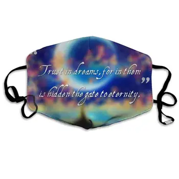 

Mouth Mask For Daily Dress Up, Dreams Quotes Anti-dust Mouth-Muffle, Washable Reusable Holiday Half Face Masks For Mens And