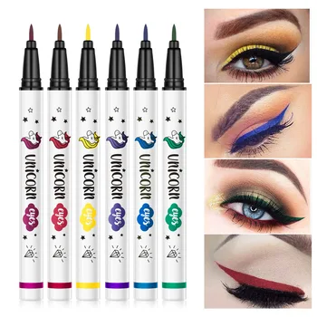 

kiss beauty 6 colors Eyeliner Matte Quick dry Color liquid eyeliner lasting No blooming Matte Cosmetic Makeup Tools Make Up