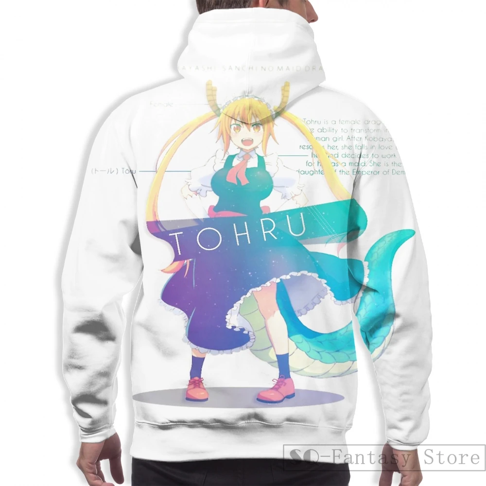 Мужские толстовки, свитшоты для женщин забавные miss kobayashis dragon maid tohru повседневные толстовки с капюшоном