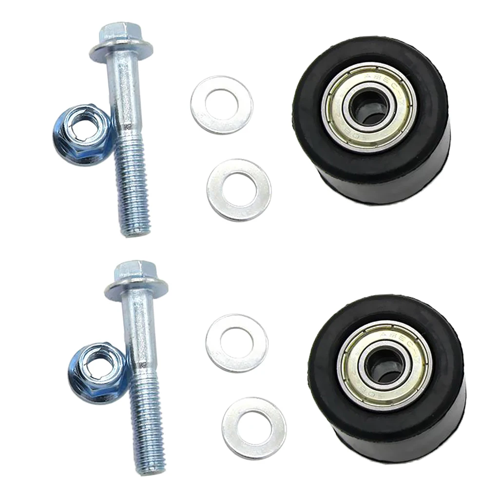 2 Set 8mm Black Pulley Tensioner Chain Roller Guide for Yamaha YFZ 350 Banshee Dirt Motor Bike Motocross ATV Quad