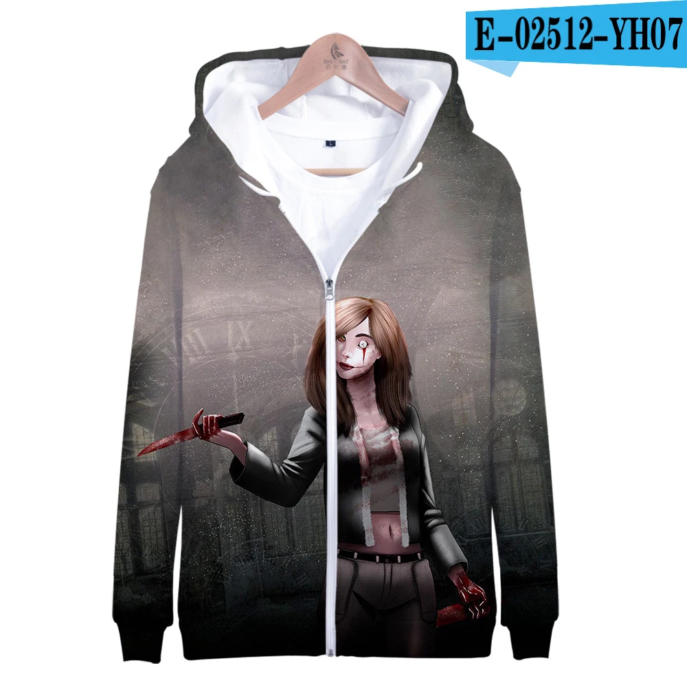 Pictured New style creepypasta 3D printing Clothes Long Sleeve Zipper Hoodies Casual Women and men Casual Clothes New Zipper Hoodies - Color: Pictured