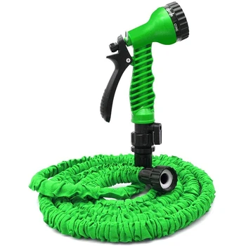 

25Ft Garden Hose with 7 Function Hose Nozzles with Double Latex Core Extra Strength Lightweght Expanding Hose