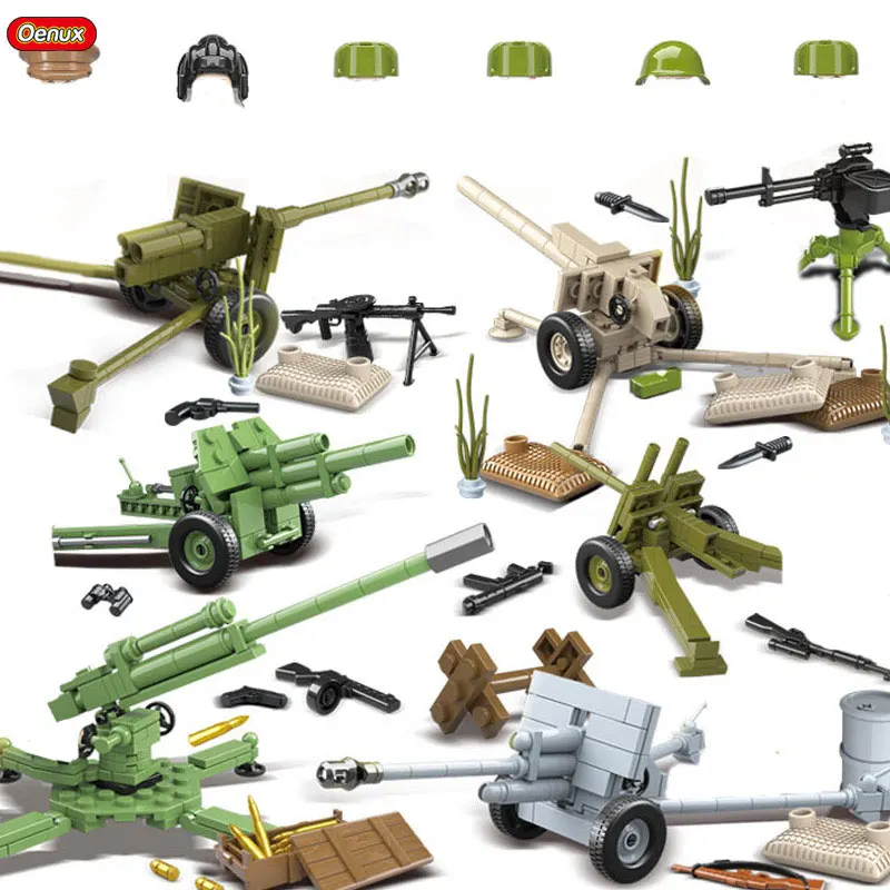 

Oenux WW2 Russian National Army Soldiers Figures Building Block Brick The Battle of Moscow Military Scenes Model Brick Kids Toy